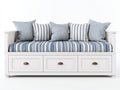 Canapé lit en bois blanc avec tiroirs design classique 200x90x85 cm