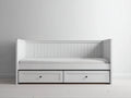 Canapé lit en bois blanc avec tiroirs design moderne 200x90x85 cm